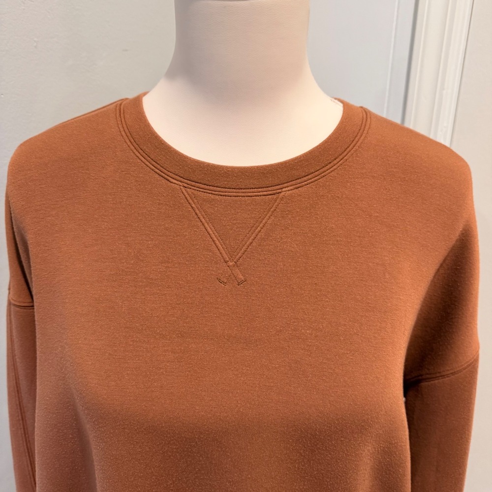 Spanx Brown AirEssentials Crew Neck Sweatshirt Ultra Soft | Size M - Picture 4 of 11